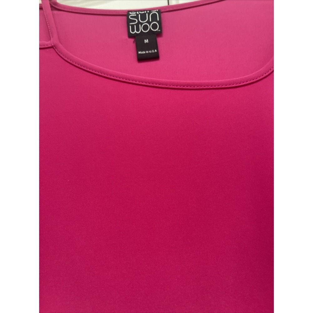 Clara Sun Woo Size M‎ Fuchsia Tunic 3/4 Sleeve - Picture 3 of 8
